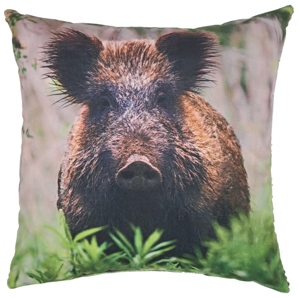 Kissen Wildschwein im Gras 50x50cm