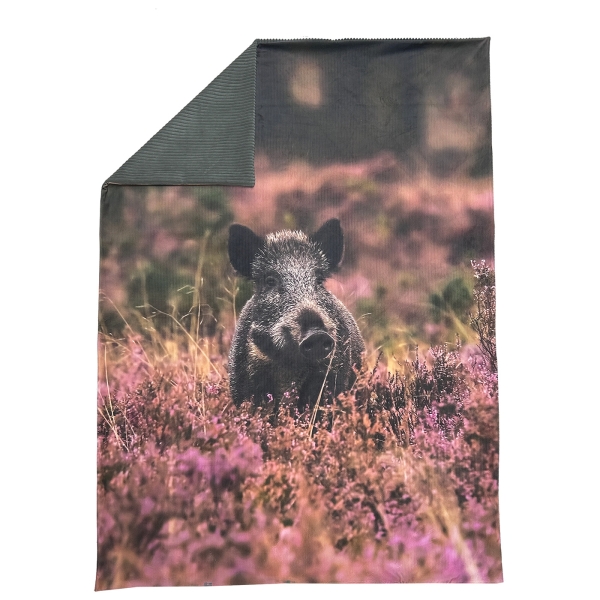 Wendedecke Wildschwein Natur 140x200cm