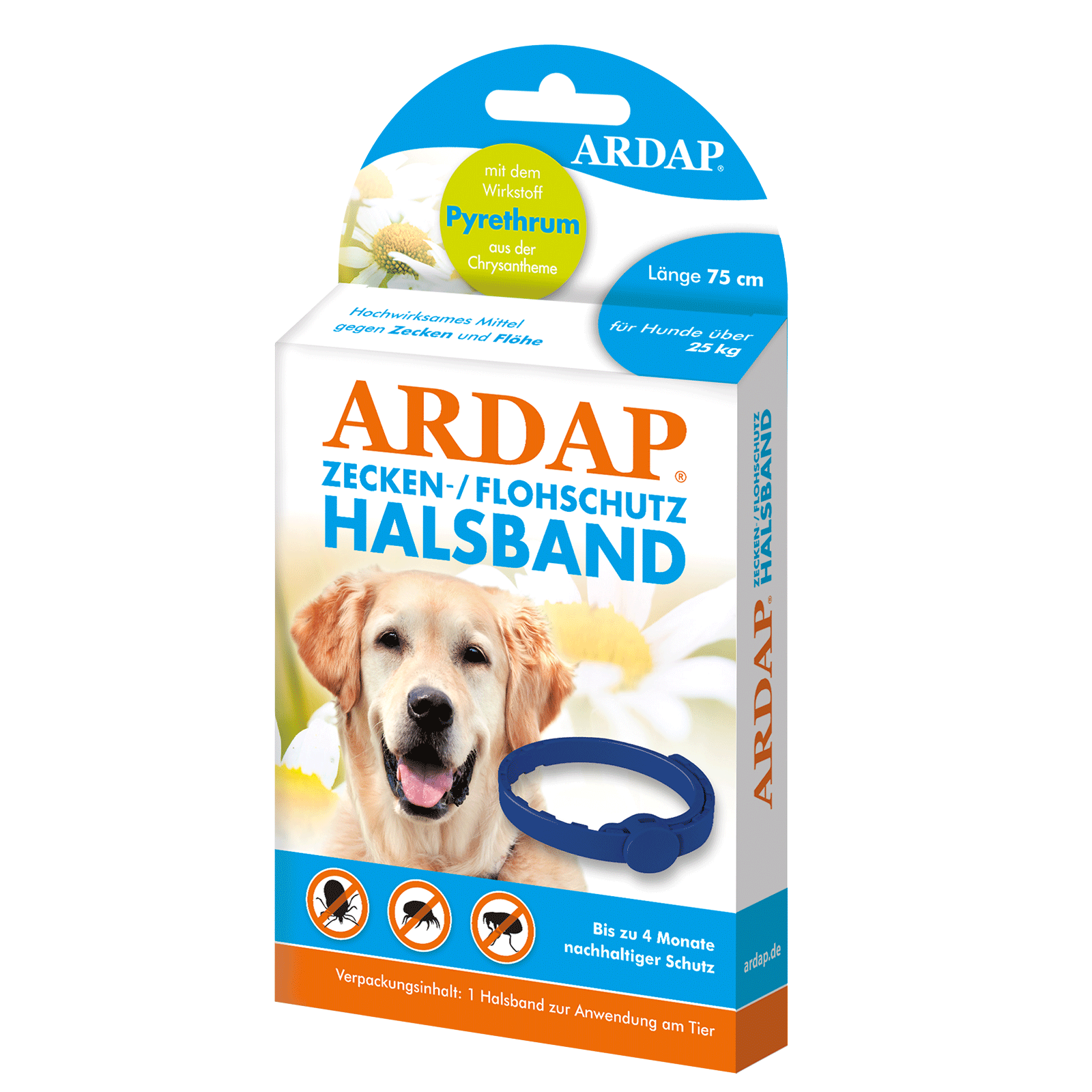 ARDAP® Zecken/Flohschutzhalsband ab 25kg Halsungen Hund