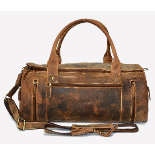 Reisetasche Vintage rund braun