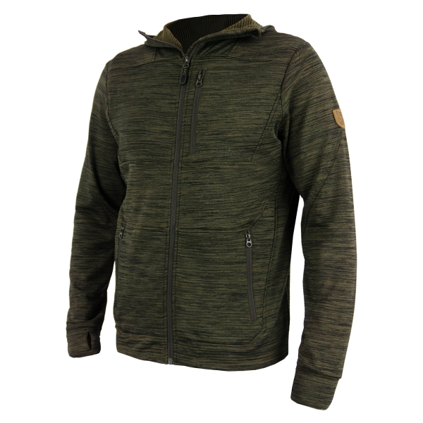 Funktions Fleecejacke Ash braun meliert