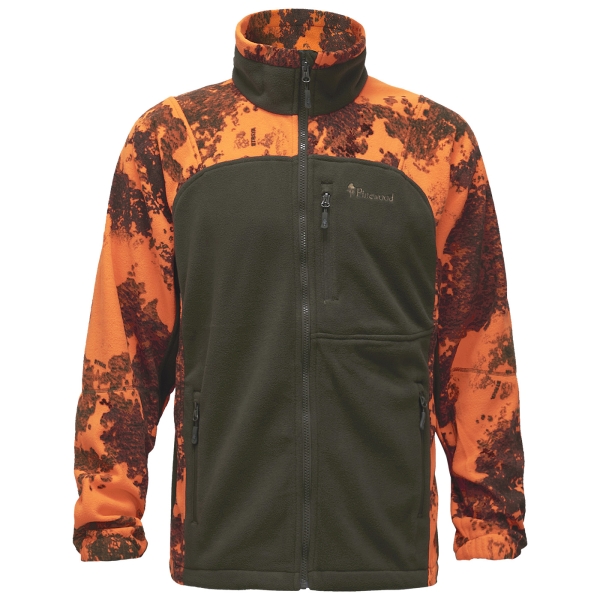 Fleece-Jacke Furudal Hunters orange camo/oliv