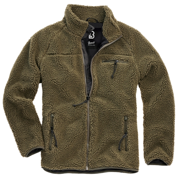 Teddyfleece-Jacke oliv