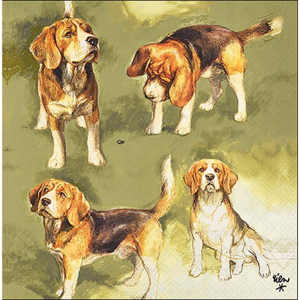 Servietten Beagles