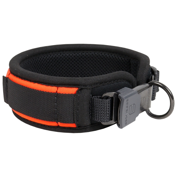 Hunde Neopren Halsung Comfort Plus schwarz/orange