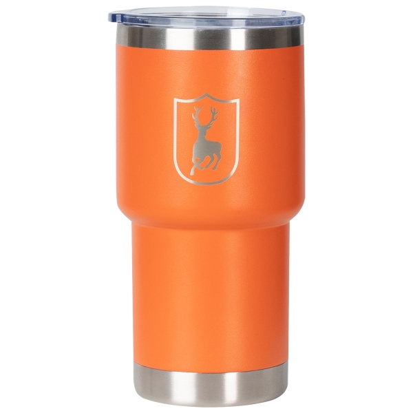 Thermo Becher mit Deckel orange