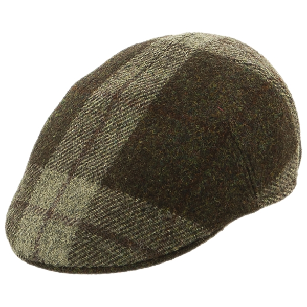 Flat Cap Karo oliv/schilf